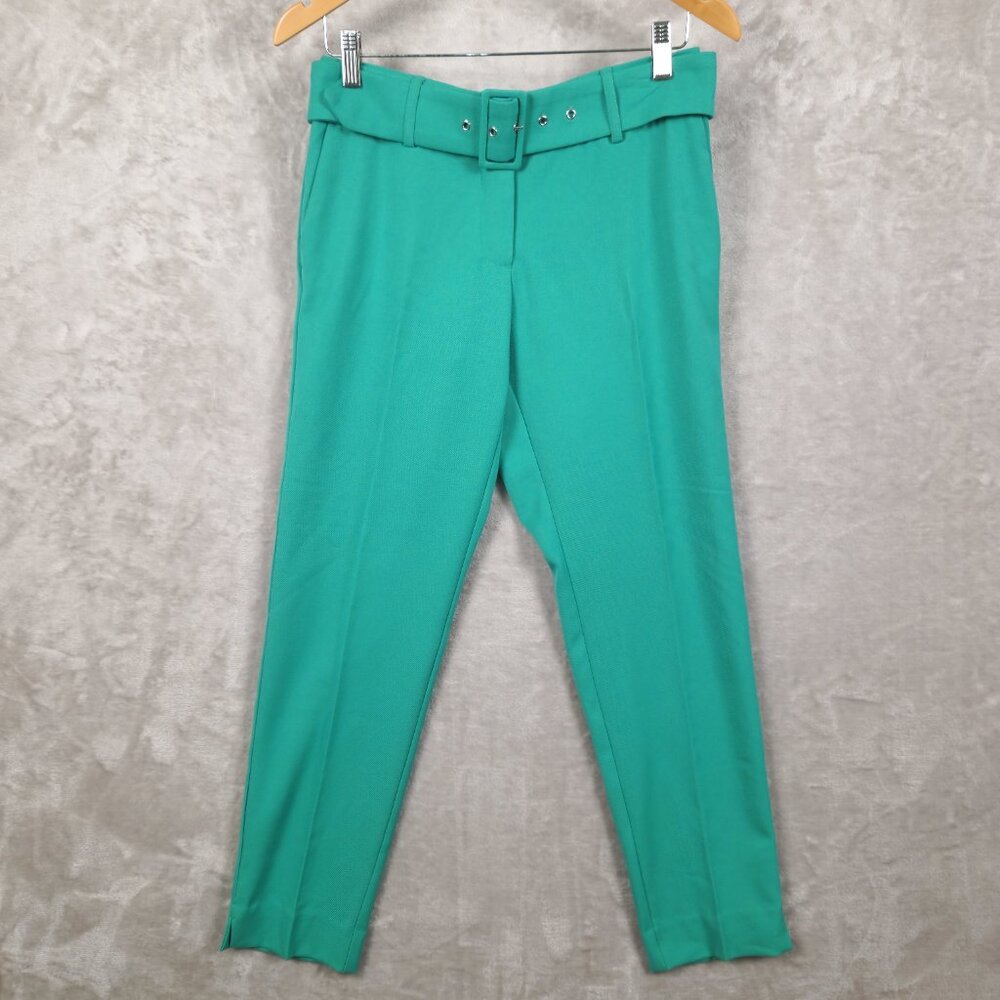 NWOT Cleo Petites Green Slim Ankle Pants Size 4